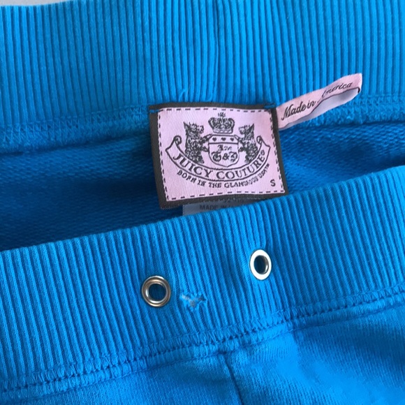 Juicy Couture track suit. Bright blue. Matching set. SZ Medium top, Small pant! - Picture 8 of 9
